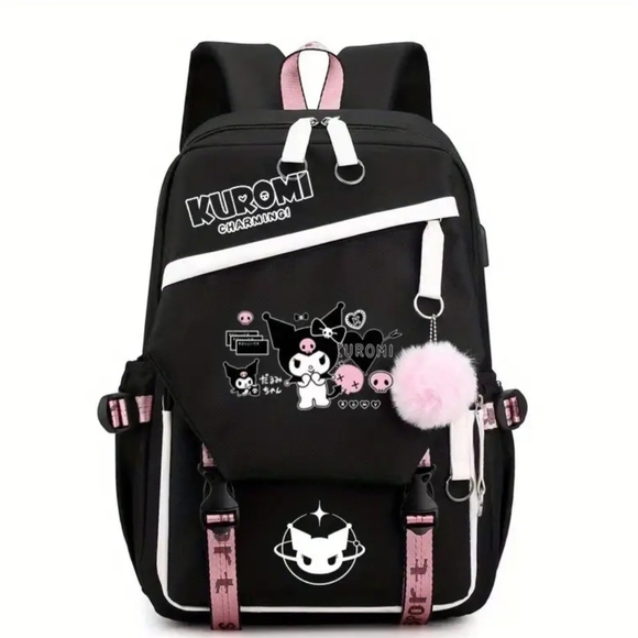 Sanrio Handbags - Kuromi Black and Pink Backpack